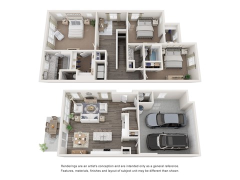 Floor plan for 3 beds, 2.5 baths, 1788 sqft